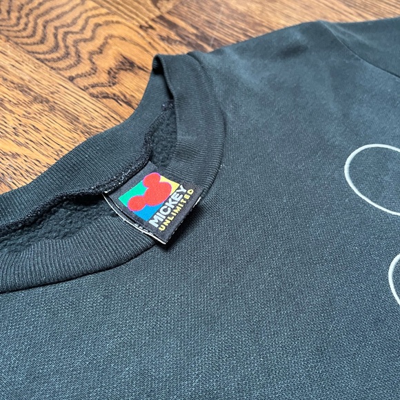 VTG 90s sweatshirt / minidress Mickey Mouse cartoon graphic crewcut long sleeve - Picture 5 of 13